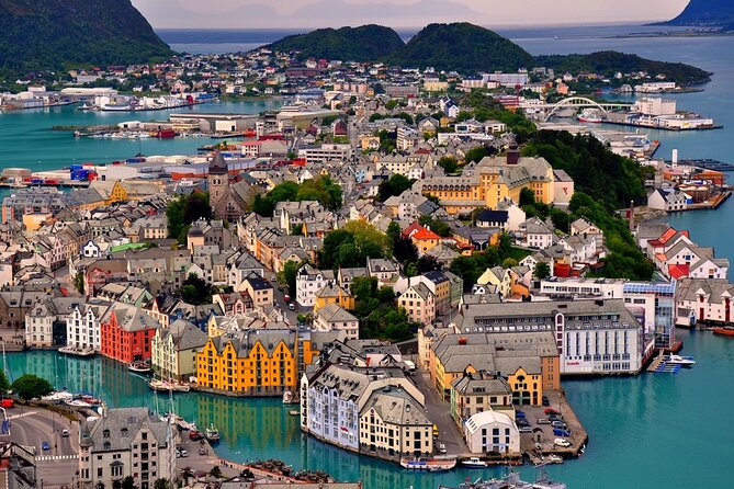 Colourful waterfront buildings in Alesund
