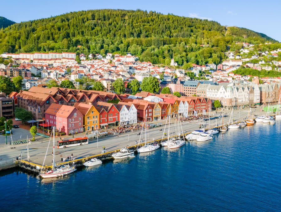 Bryggen waterfront in Bergen