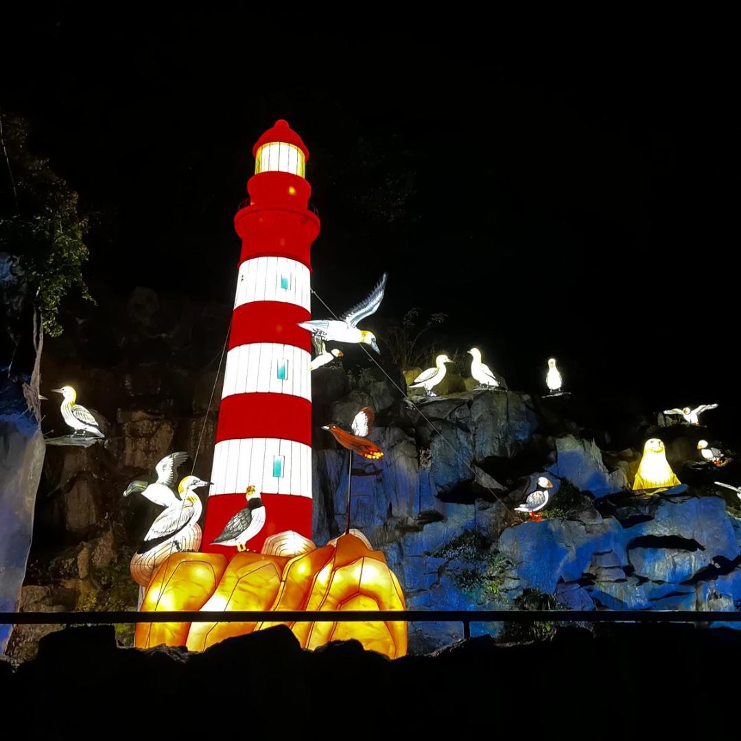 Decorative lantern sculpture at Edinburgh Zoo