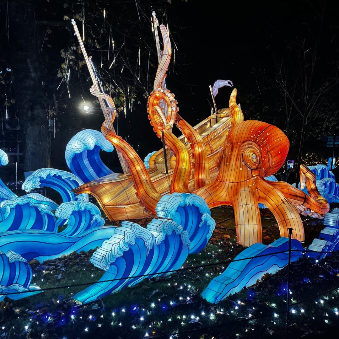 Lantern trail lights at Edinburgh Zoo