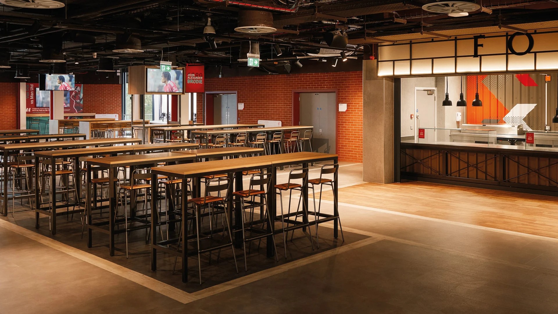 Hospitality lounge at Anfield