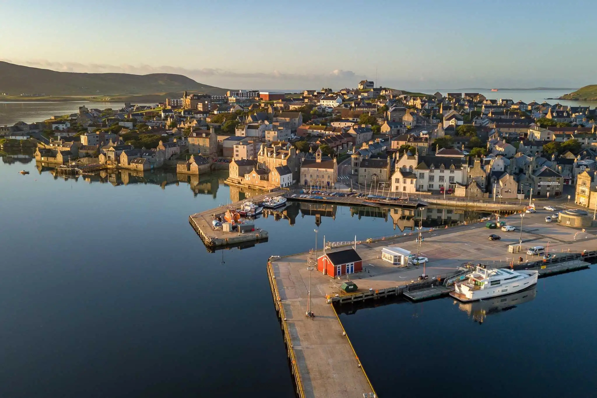 Lerwick waterfront in Shetland