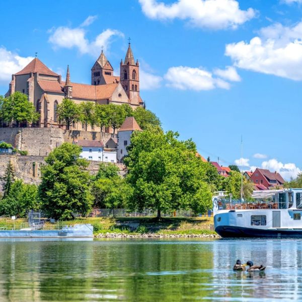 Breisach's hilltop cathedral above the river