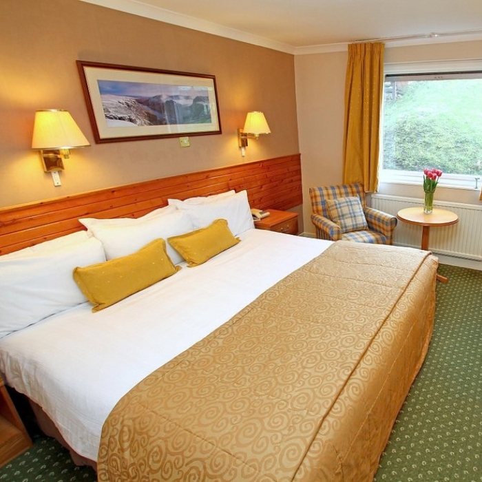 A bedroom at the Norseman Hotel in Wick
