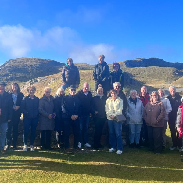 Loch Lomond Travel passengers enjoying a Shetland excursion together