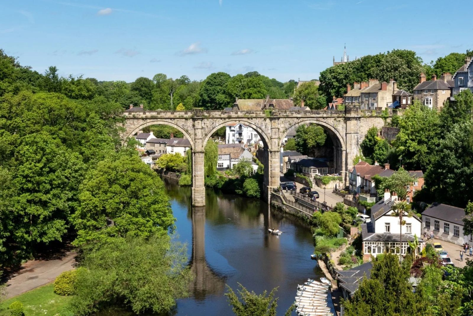 Knaresborough viaduct spanning the River Nidd